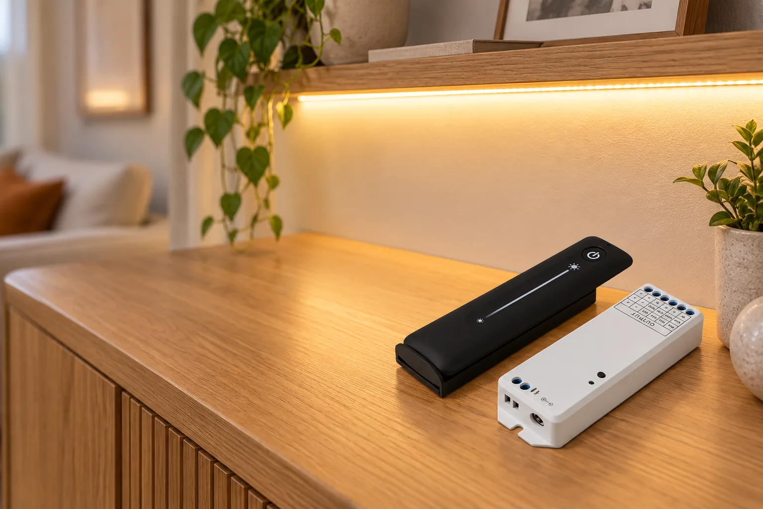 LED Strip Dimmers & Controllers in use (illustration)