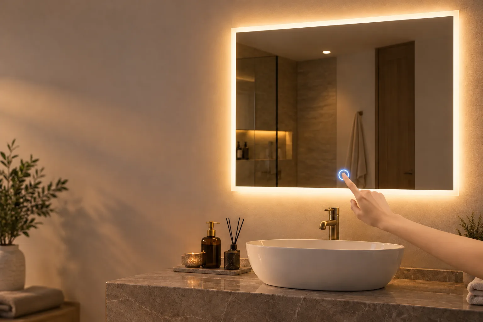 Mirror Touch Switches in use (illustration)