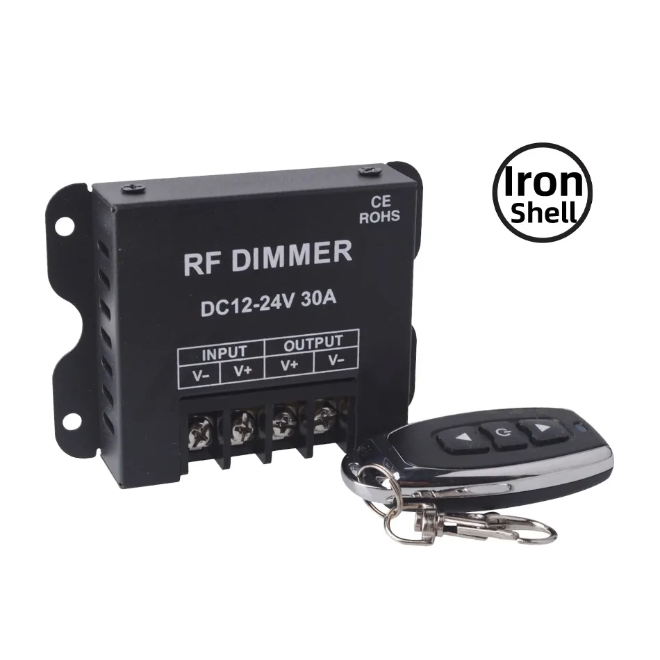 1-Channel 30A Stair Step LED Controller with RF Remote, 12/24V