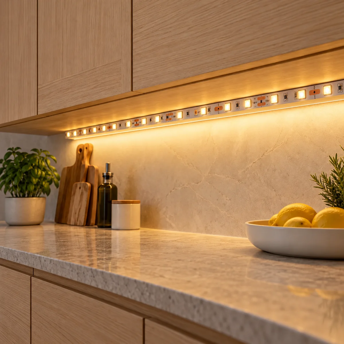TSP-2835-5630-10 SMD5630 LED Strip, 12V 12W/m, 10000K - in use (illustration)