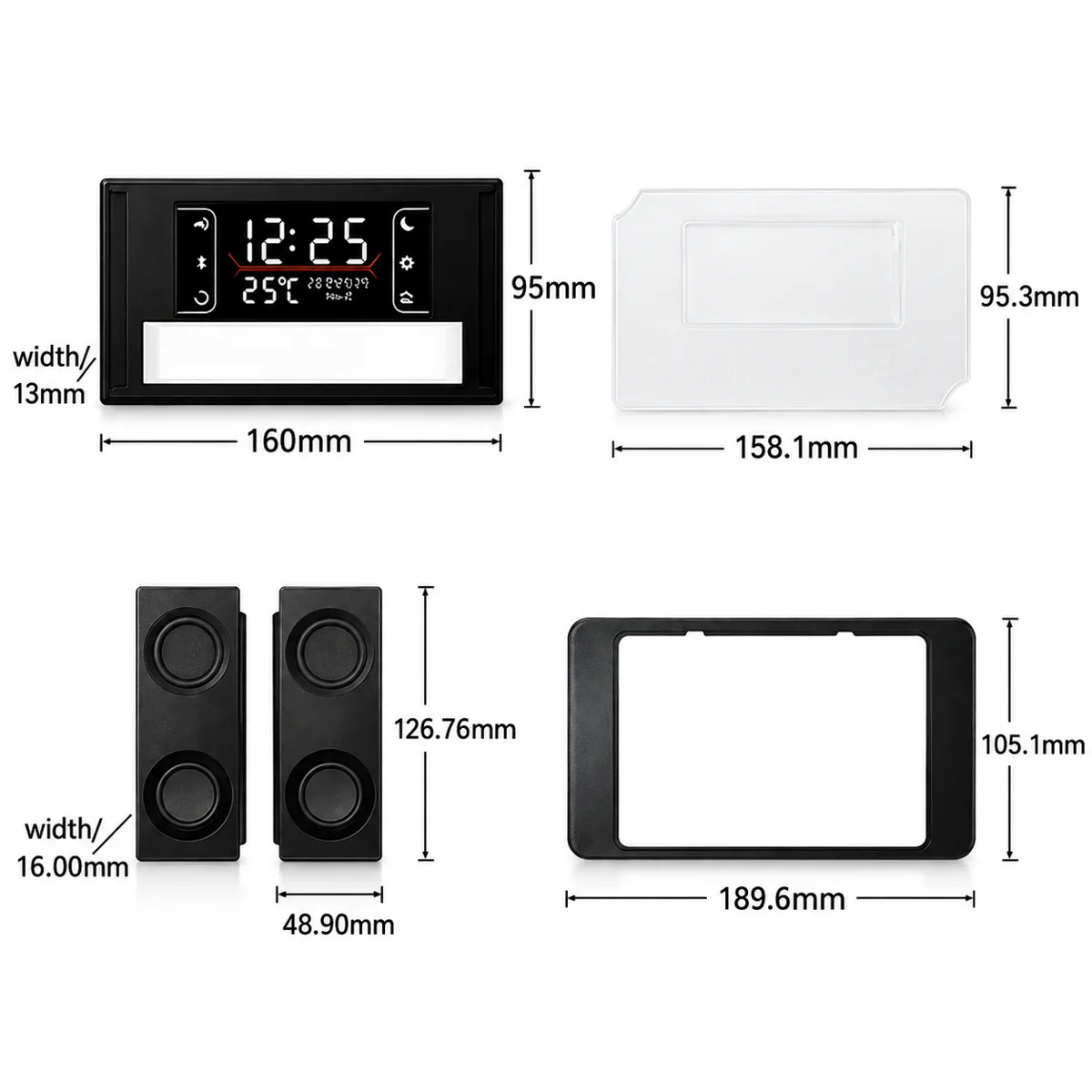 NBI-06 Mirror Touch Switch with Defogger and Temperature, 12V - photo 5