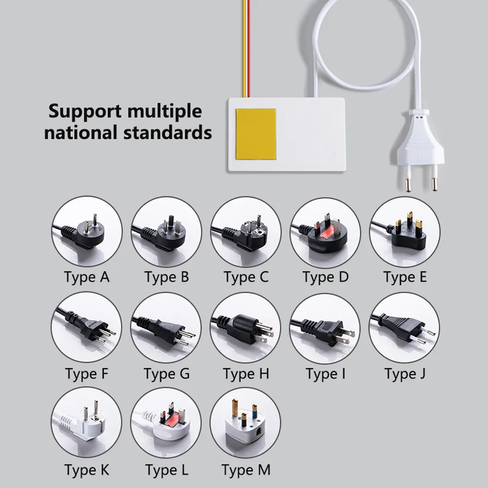 YZKJ-Y1-FC One-Button Mirror Touch Switch with Plug, 12W - photo 2
