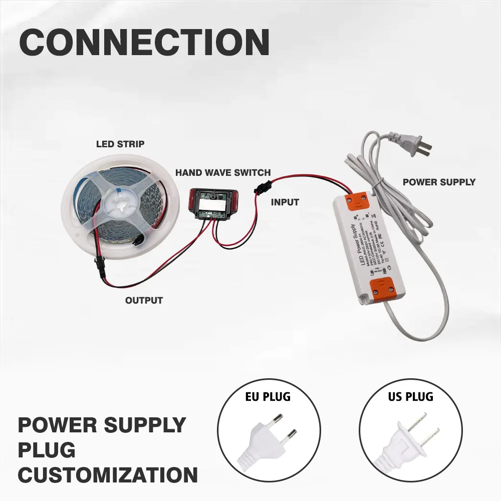 HD001 LED Mirror Touch Dimmer Switch, 12V 3A 36W - photo 2