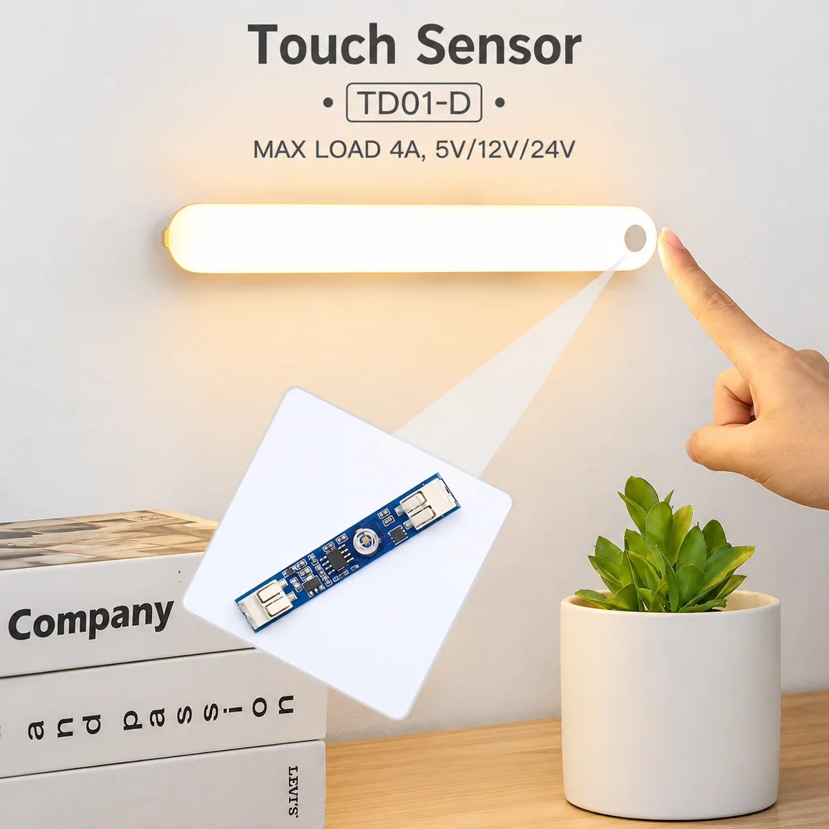 TD01-D Touch Sensor Module for LED Profile Lights, 12/24V 4A - photo 3