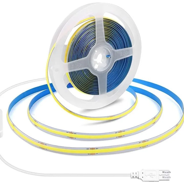 5V USB COB LED Strip with Touch Controller, 1 m, 8 mm - photo 3