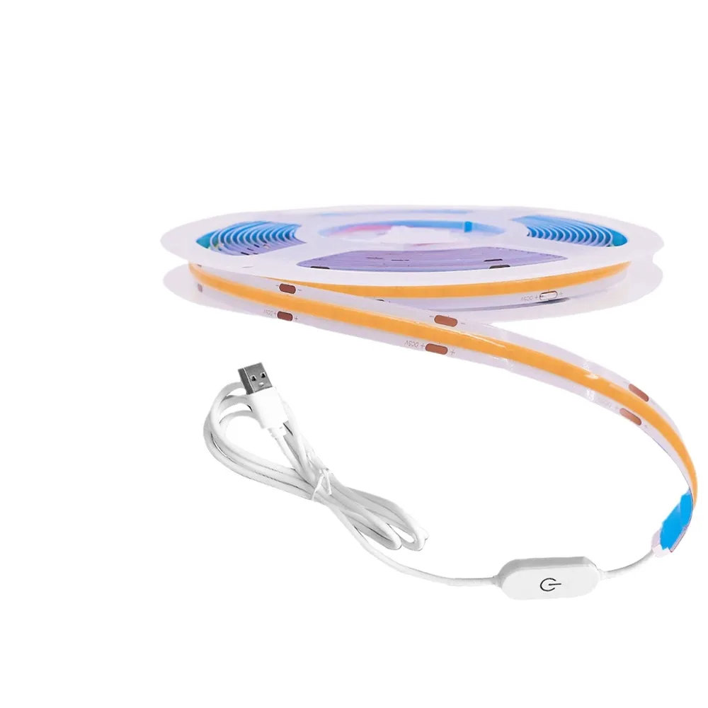 5V USB COB LED Strip with Touch Controller, 1 m, 8 mm - photo 4