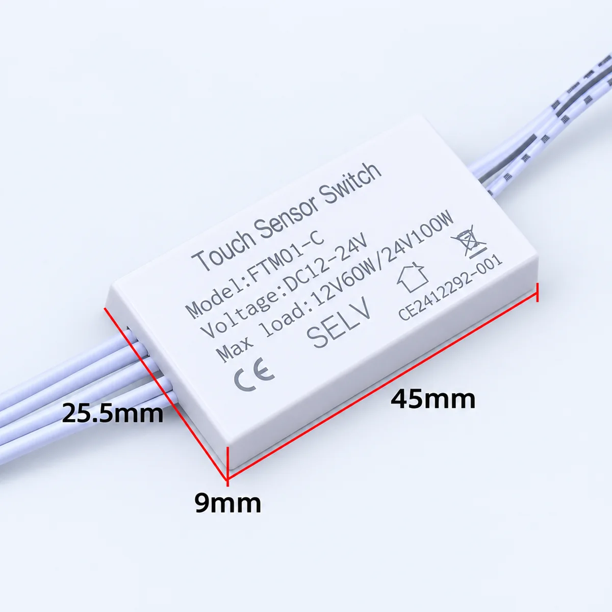 FTM01-C Touch Dimmer for Furniture Lights, 12V 60W / 24V 100W - photo 6