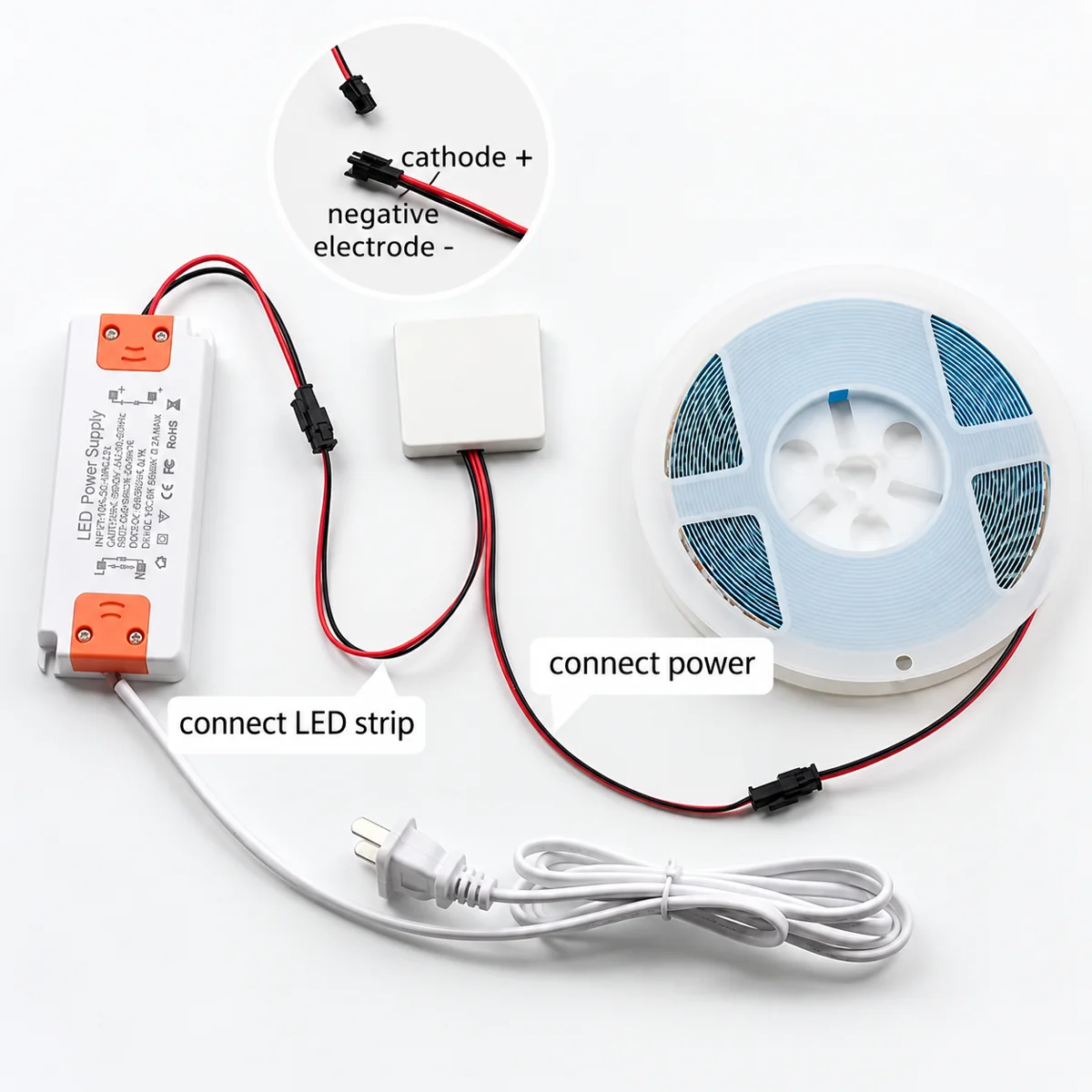 TSP-01 Single-Key Aluminium Mirror Touch Dimmer, 12/24V 60W - photo 4