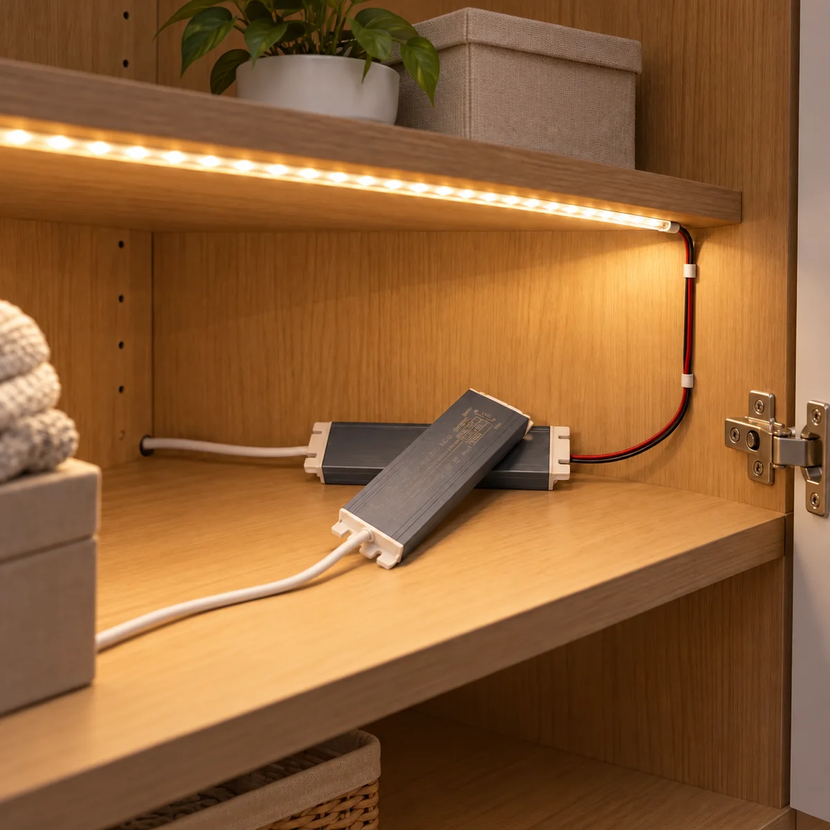 12V 60W AC-DC Switching Power Supply, 100-250V AC - in use (illustration)