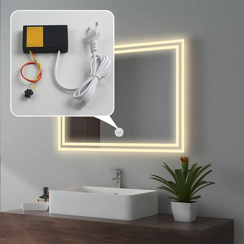 TSP-001D Black 3-Colour Mirror Touch Switch, 12V 12W - photo 2