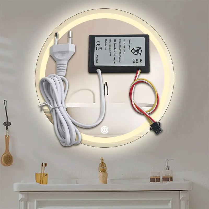 TSP-001D Black 3-Colour Mirror Touch Switch, 12V 12W - photo 4