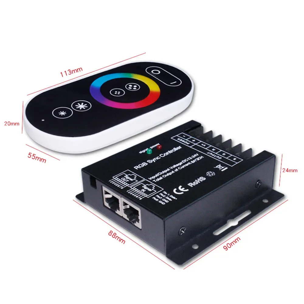 RF433 Wireless Touch Remote Controller for LED Strips, 12/24V - photo 4