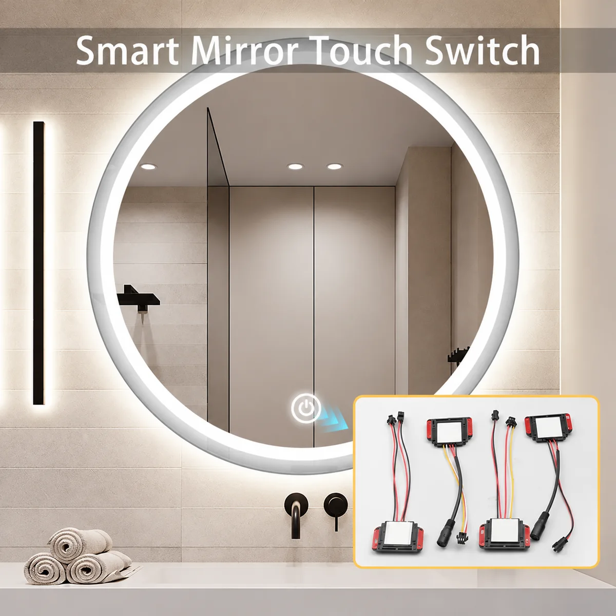TD102 / TD102D Aluminium Mirror Touch Dimmer, 12-24V 36W - photo 3