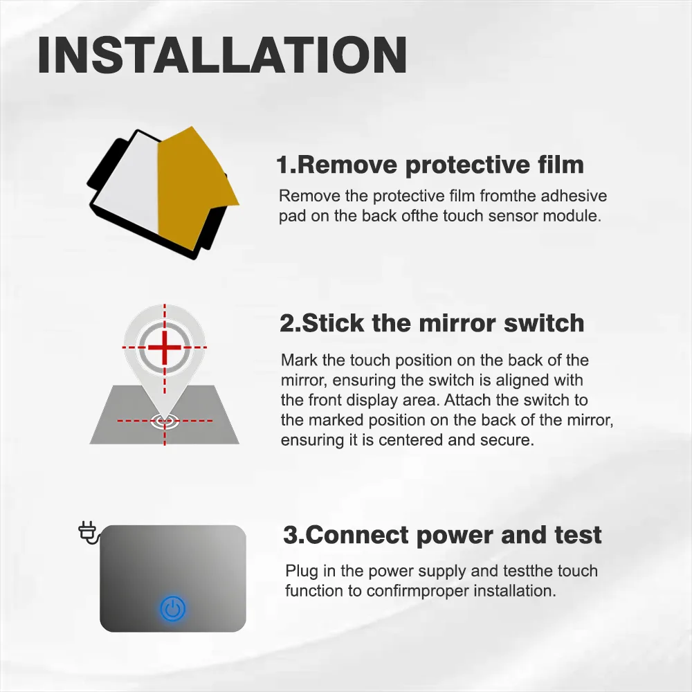 TD102D 3-Colour Mirror Touch Dimmer, 12V 36W IP22 - photo 2