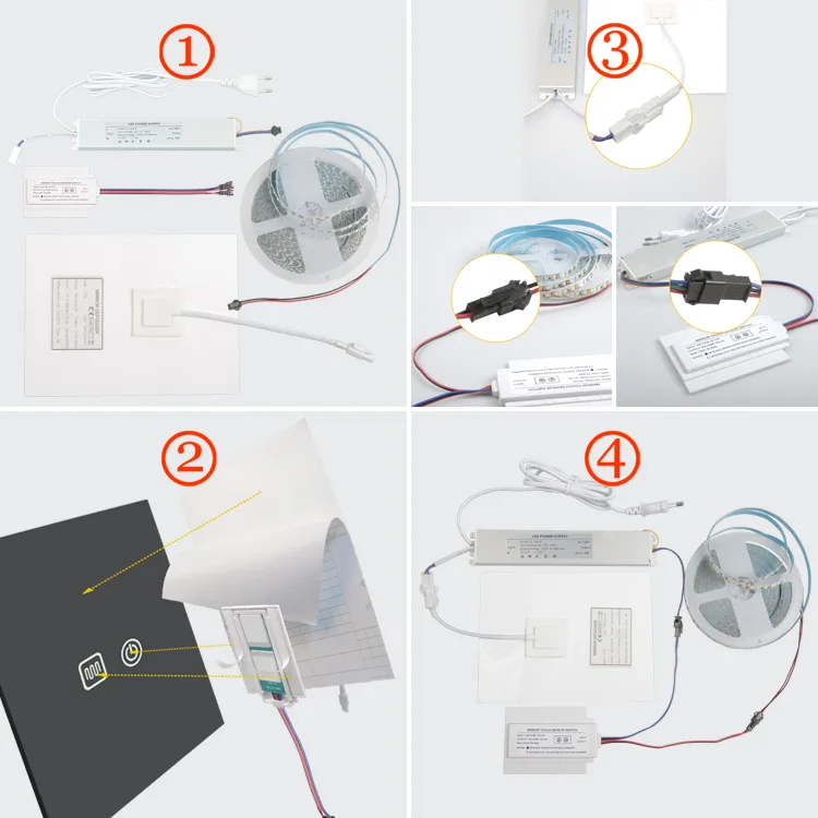 MTB Dual-Button Mirror Touch Dimmer, 12V 60W IP22 - photo 5