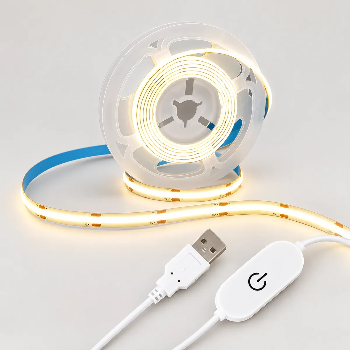 DC5V-320 USB COB LED Strip, 320 LEDs/m, 5-6W/m