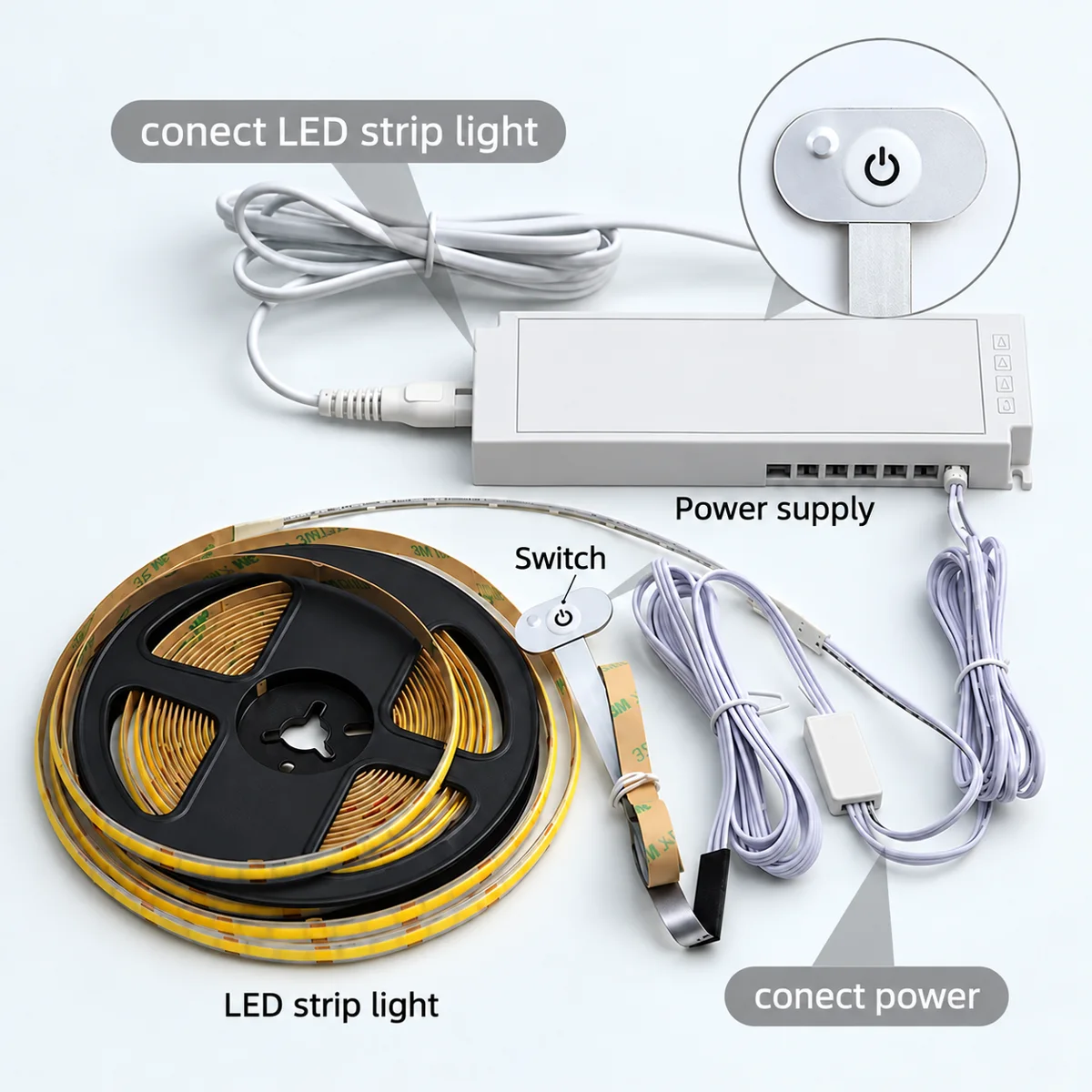 FBS-01HJ Film Touch Dimming Controller, 12/24V 5A - photo 4