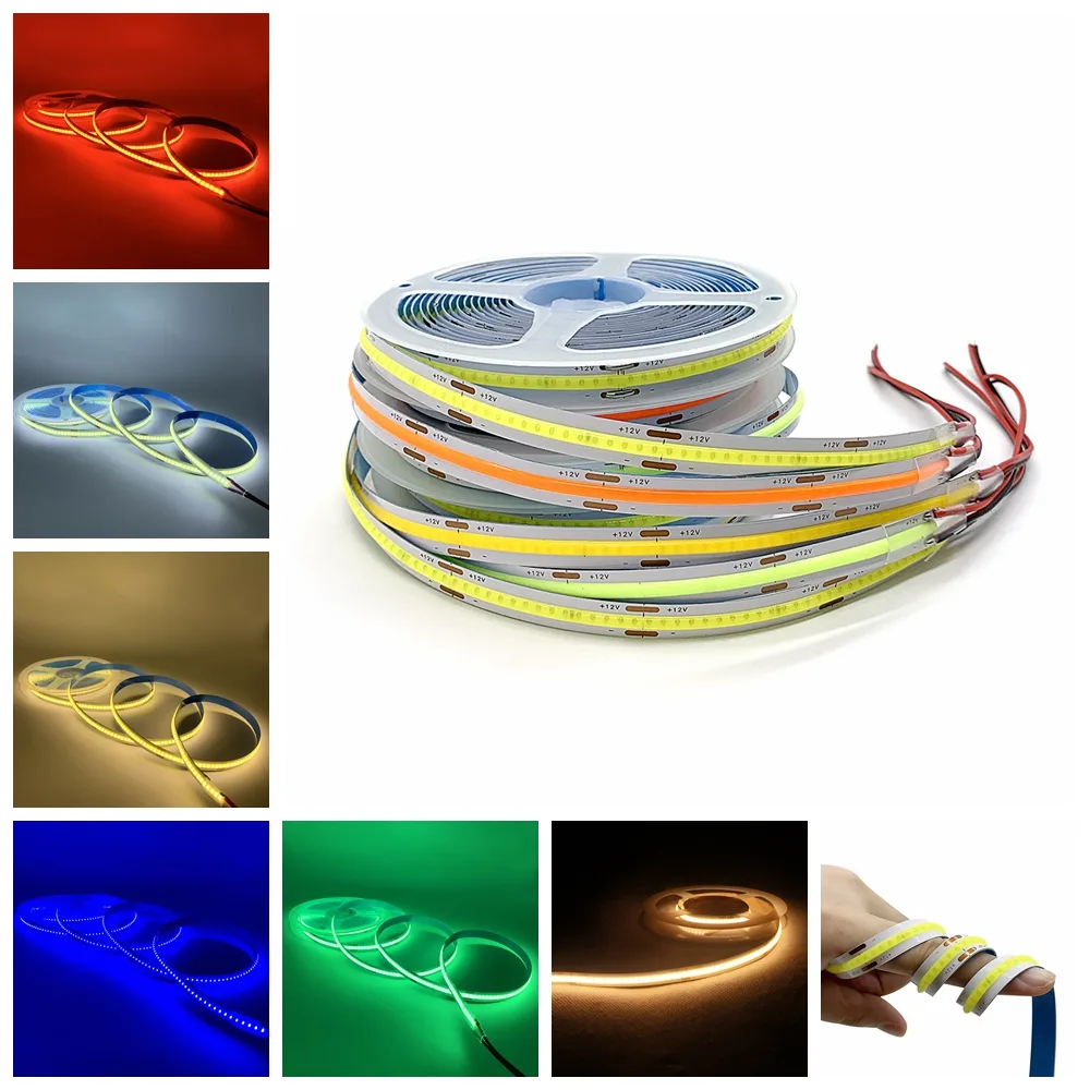 24V CCT COB LED Strip, 3000K + 6000K, CRI 90, 8 mm - photo 3