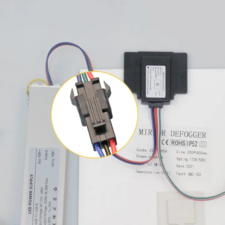 TD103 / TD103D Mirror Touch Switch with Defogger, 12V 60W - photo 5