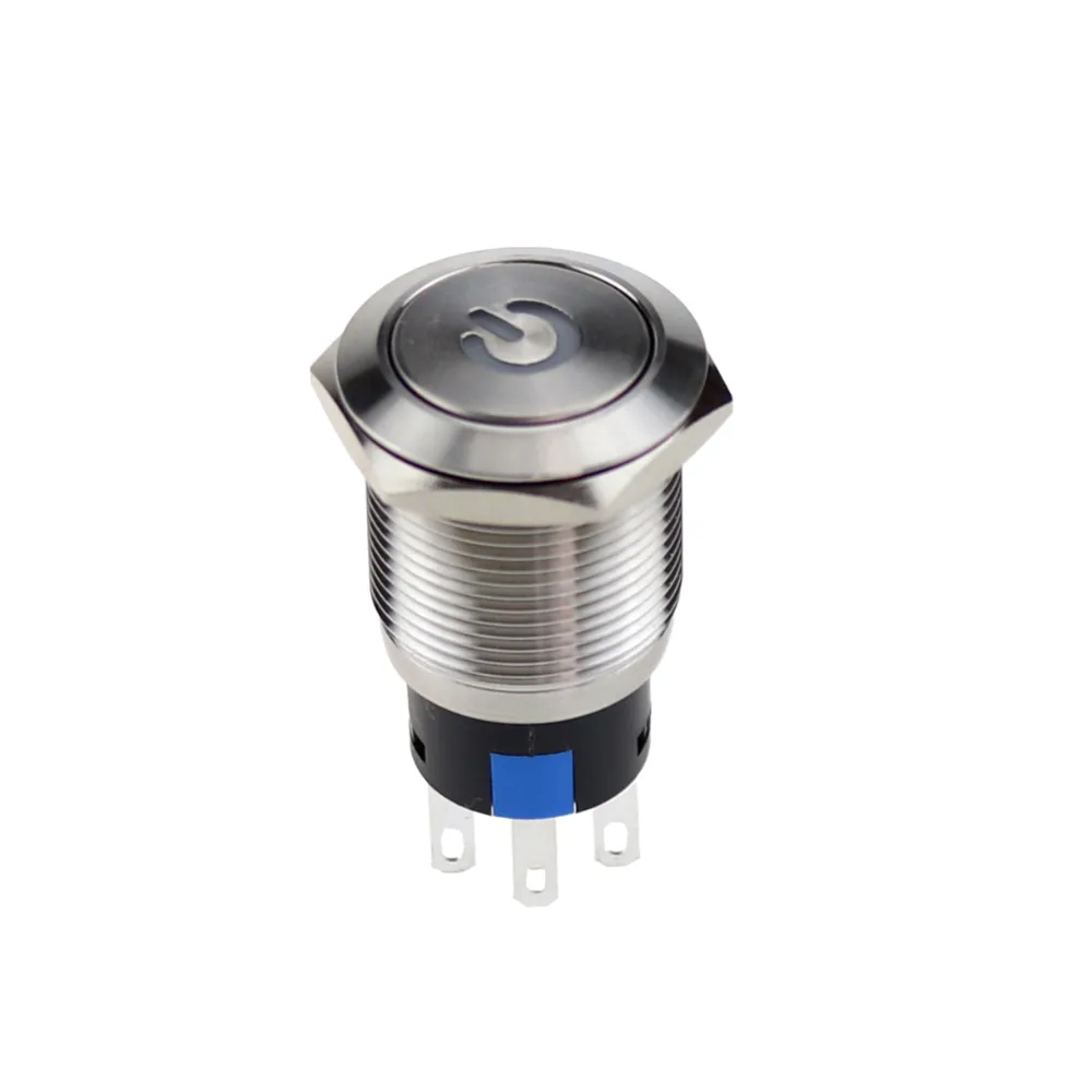 IB-K3 IP67 Mushroom Head LED Push Button Switch, 3A