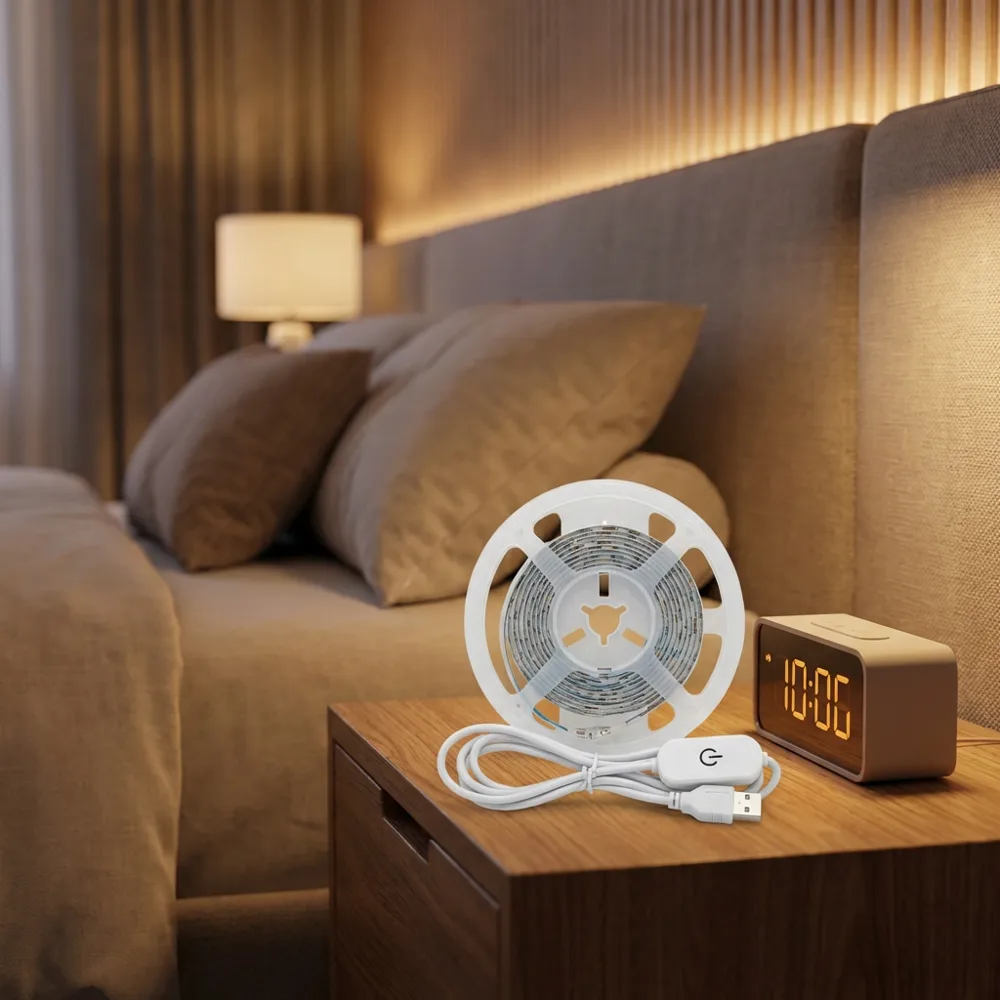 USB 5V LED Strip with Push-Button Switch, 60 LEDs/m - photo 2