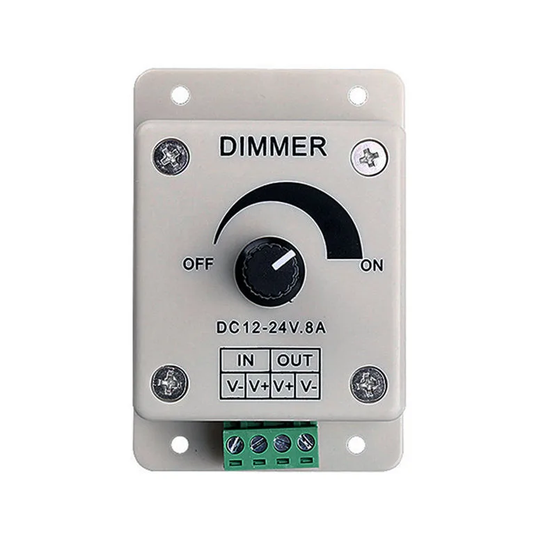 Manual LED Strip Dimmer, 12V DC 8A 192W - photo 3