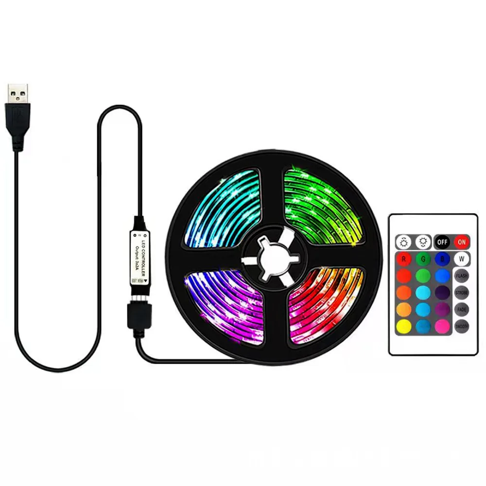 TV-5050 5V RGB USB LED Strip with Remote, 1 m - photo 3