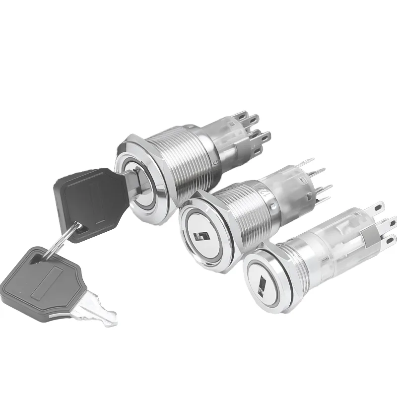 HY-YSN-D Latching Selector Switch with LED Ring, 16-22 mm