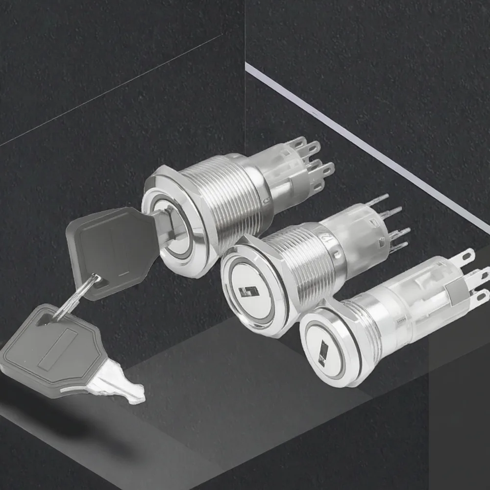 HY-YSN-D Latching Selector Switch with LED Ring, 16-22 mm - photo 2