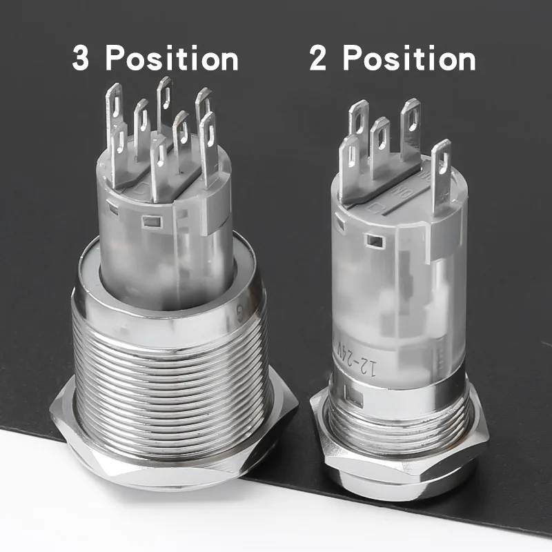HY-YSN-D Latching Selector Switch with LED Ring, 16-22 mm - photo 3