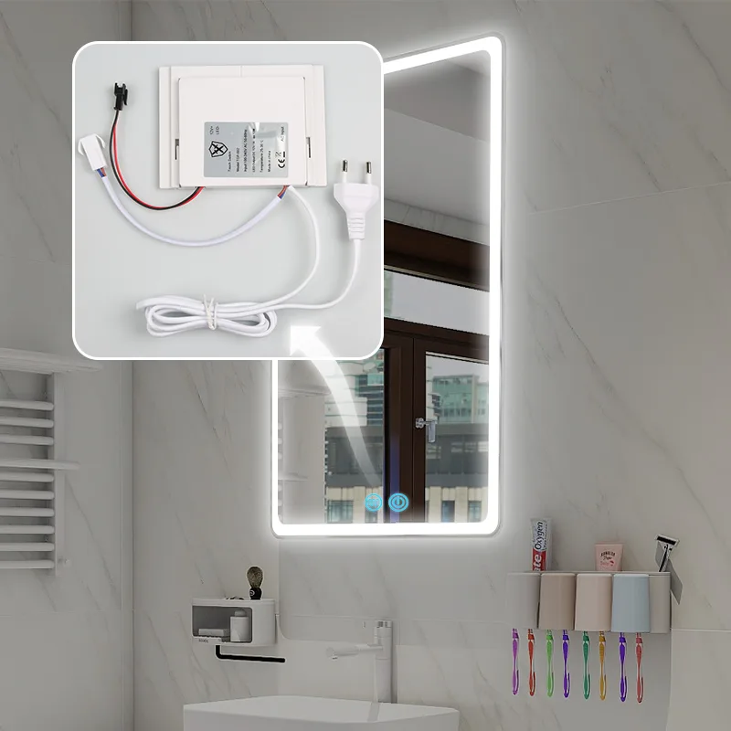 Dual-Button CCT Mirror Switch with Built-in Power Supply, 12W - photo 3
