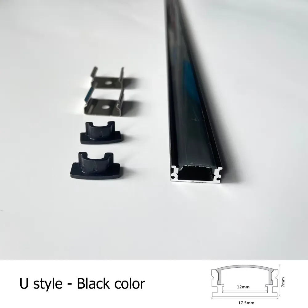 U / V / W LED Aluminium Profile with Milky Lid, Cut to Size - photo 5