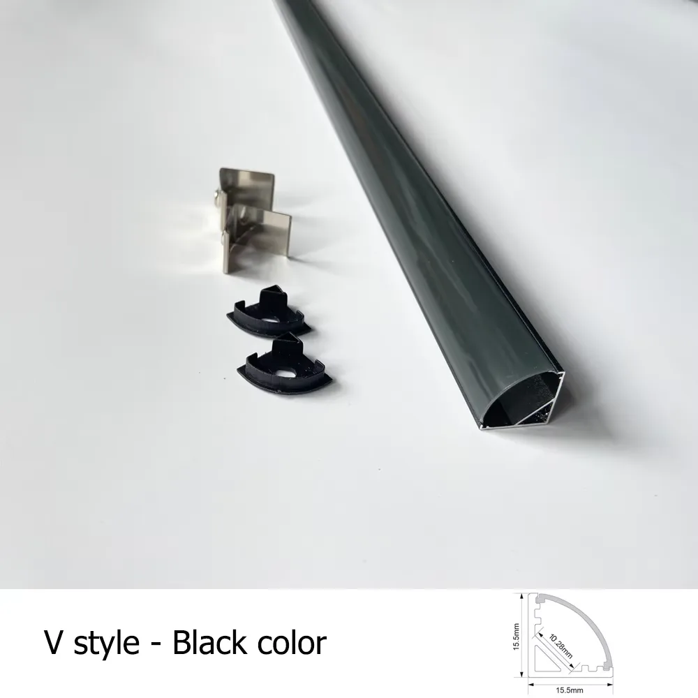 U / V / W LED Aluminium Profile with Milky Lid, Cut to Size - photo 6