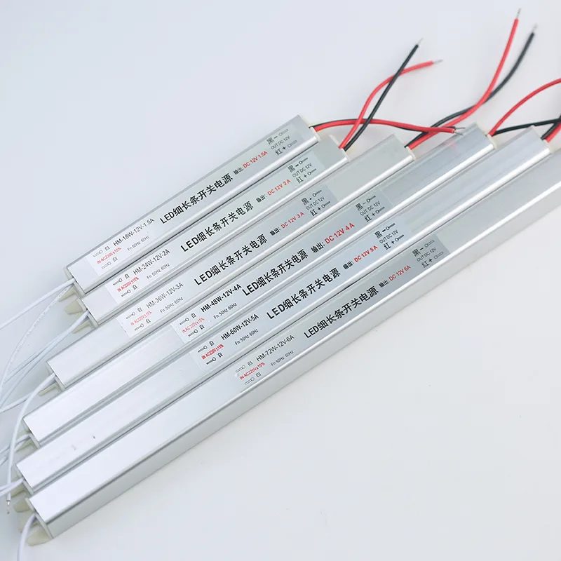 HM Slim 12V LED Power Supply, 18W to 72W, 220V AC Input - photo 2
