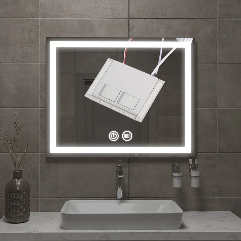 TSP-002-2412 Mirror Touch Switch with Clock and Defogger, 12V - photo 4