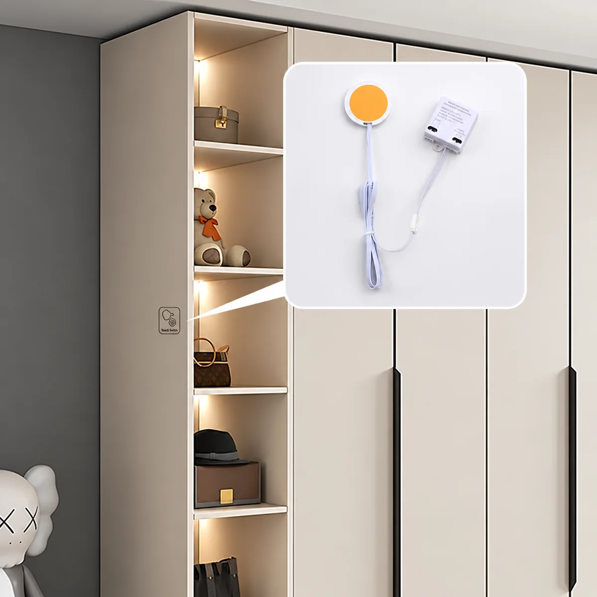 FWS-6 Hidden Touch Switch for Furniture Lights, 12-24V 3A - photo 5