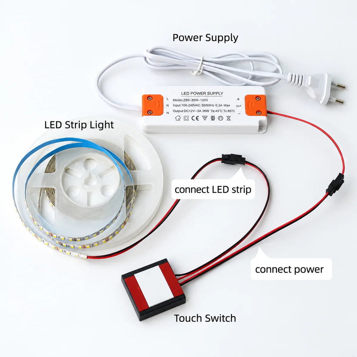 TS-A03 / TS-B02 Mirror Touch Dimmer, 5-24V 5A 120W - photo 4