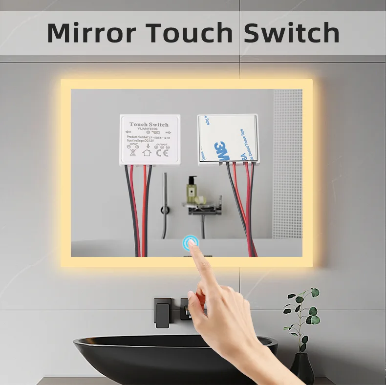 YF-CMSS-12TC Colour-Adjustable Mirror Touch Dimmer, 12/24V 60W - photo 4