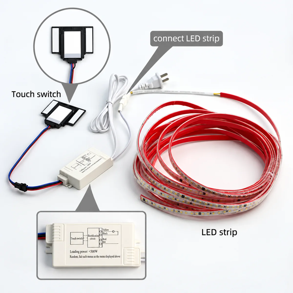 SY-03 Mirror Touch Switch for AC220V LED, 150W - photo 3