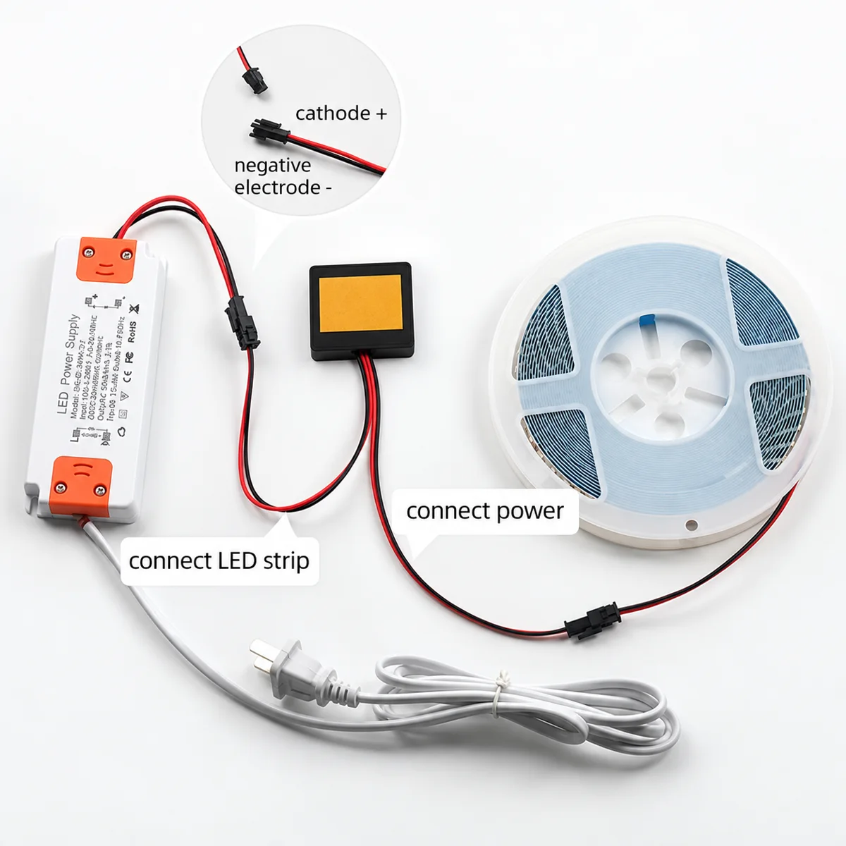 TD100-I Single-Colour Mirror Touch Dimmer, 12-24V 60W - photo 2