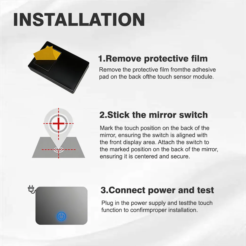 TSP-001 Mirror Touch Dimmer, 110V/220V Input, 12W - photo 1