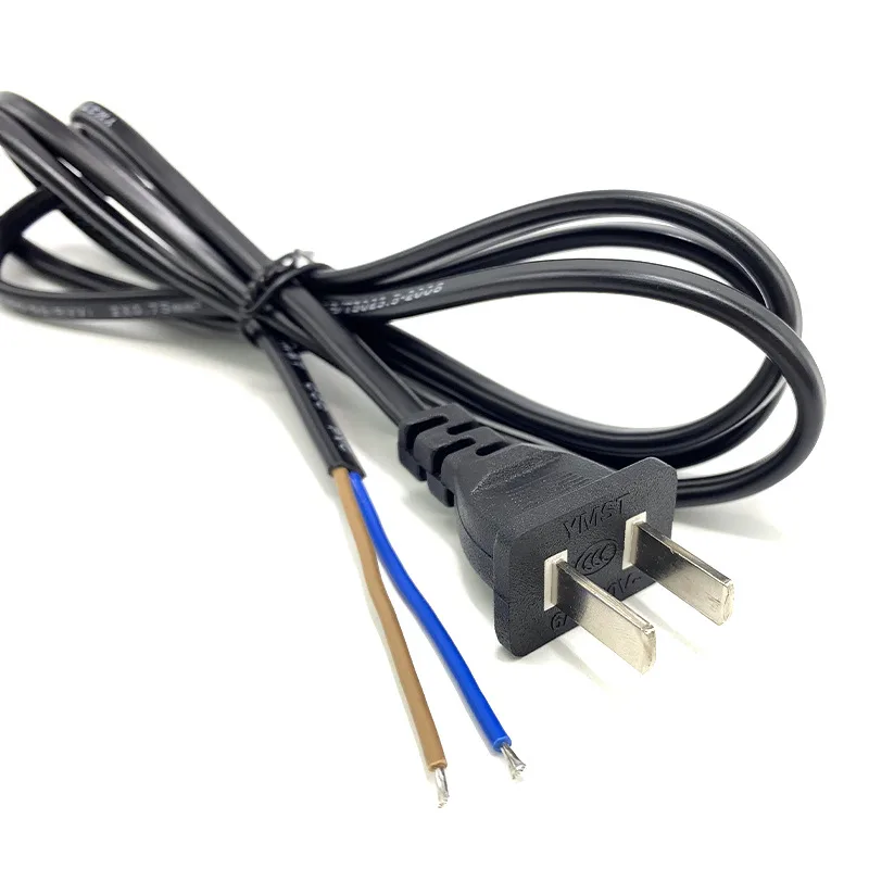 WF-207 2-Pin Power Cord, 1.5 m, Bare Wire End, US or EU Plug - photo 3