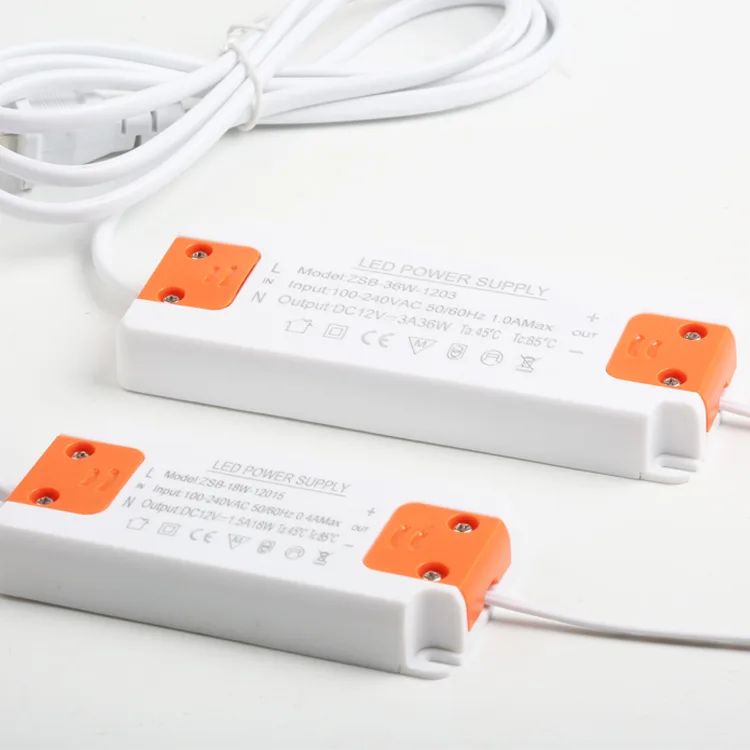 Ultra-Thin 12V LED Transformer for Cabinet Lighting, 24-60W