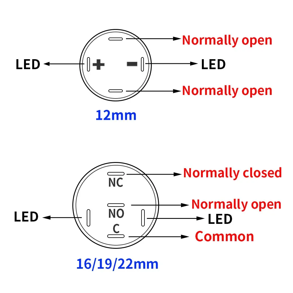 SZR-01 Metal Push Button Switch, 12-22 mm, IP67, 3A - photo 5
