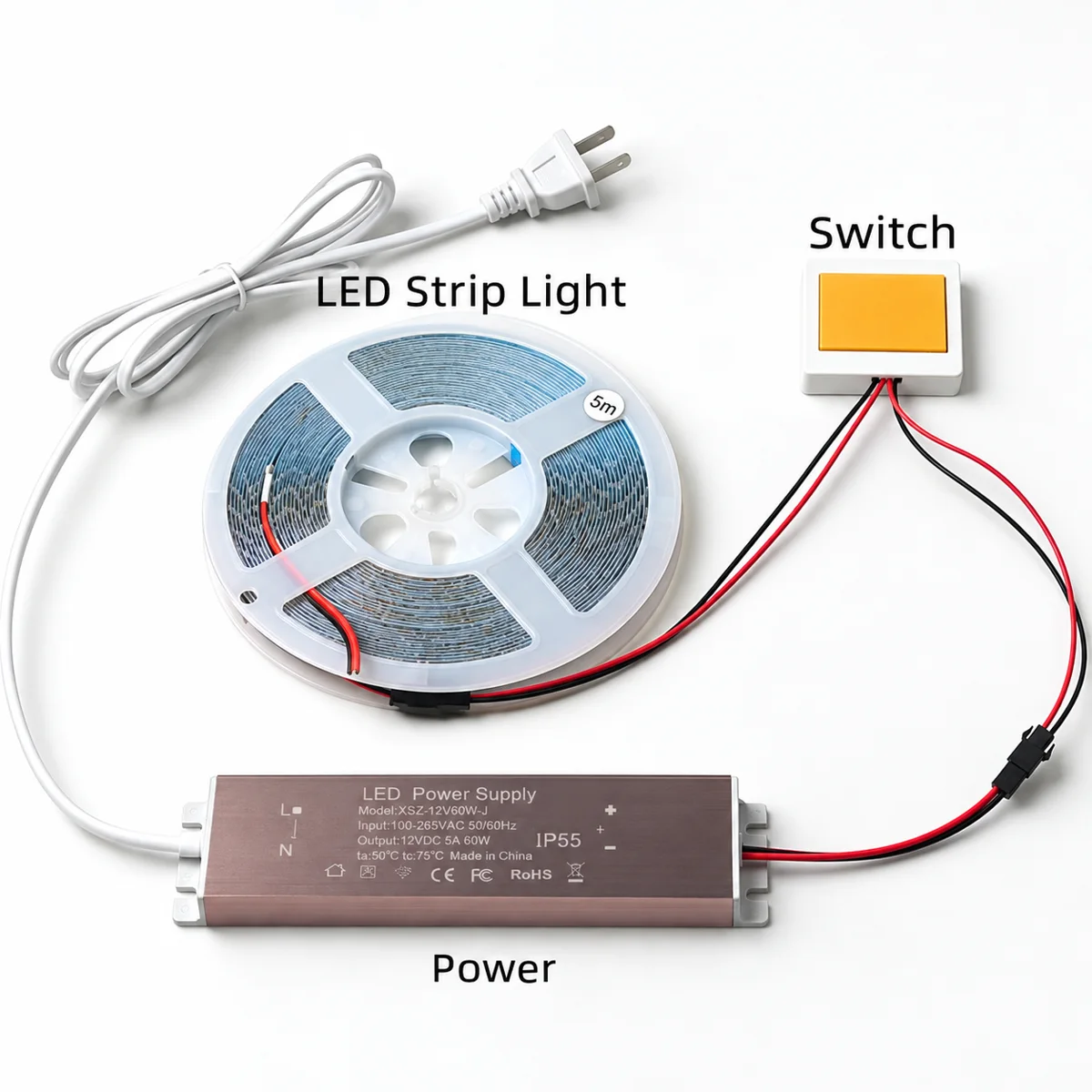 IP55 12V LED Switching Power Supply, 24W / 36W / 48W - photo 4